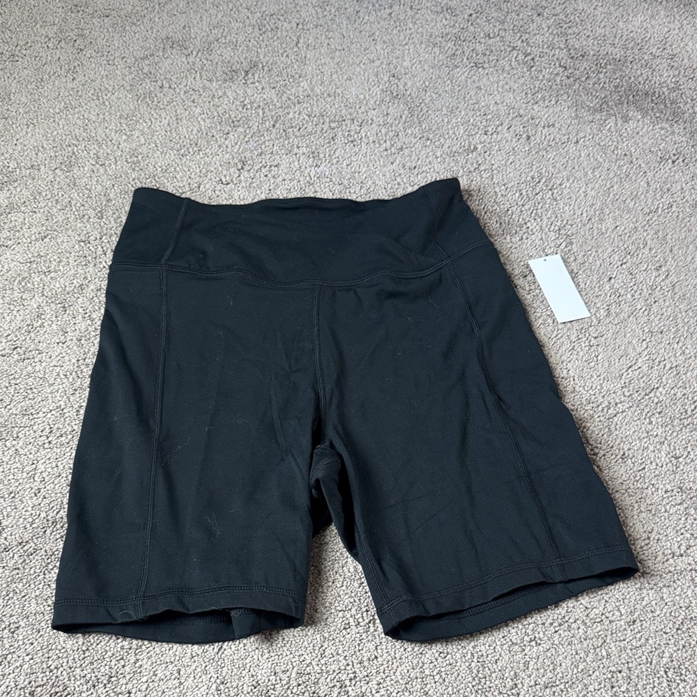 Danskin Black Bike Shorts Mid Rise Compression Athletic SIZE M Activewear